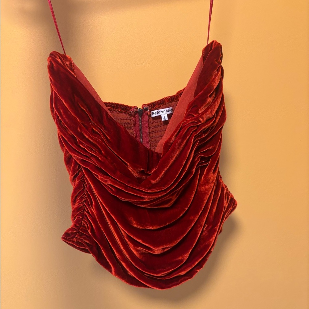 Reformation structured tube top